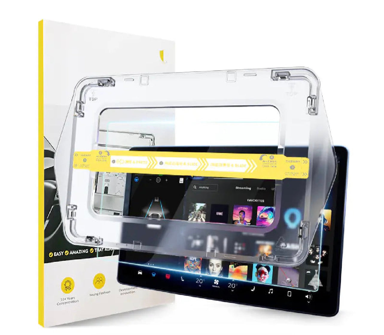 Voltique™ Premium Tempered Glass Screen Protector for Tesla Model 3 & Model Y (2020–2024) – Anti-Glare, Fingerprint Resistant