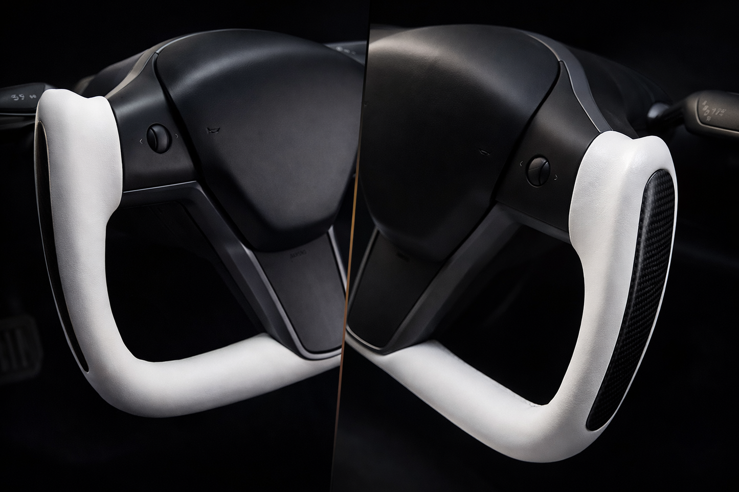 Voltique™ Performance Yoke Steering Wheel – Model 3 / Model Y Carbon Fiber