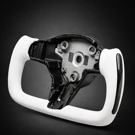 Voltique™ Performance Yoke Steering Wheel – Model 3 / Model Y Carbon Fiber