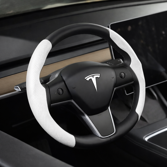 Voltique™ Premium Steering Wheel Cover for Tesla Model 3 & Model Y (2020–2024) – Anti-Slip, OEM Fit
