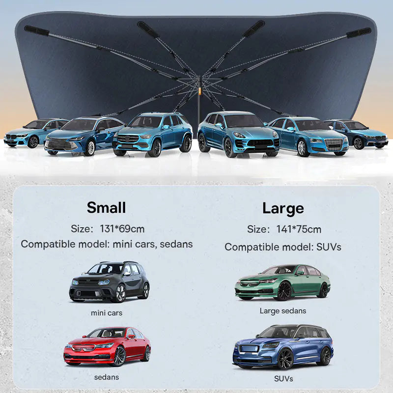 Voltique™ Foldable Windshield Sunshade for Tesla Model 3 & Model Y (2020–2024) – Heat Blocking, Custom Fit