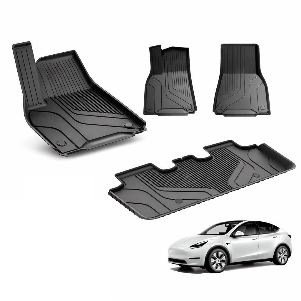 Voltique™ Premium All-Weather Floor Mats for Tesla Model Y (2020–2024)