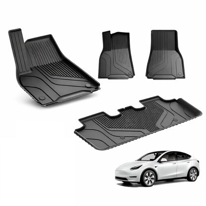 Voltique™ Premium All-Weather Floor Mats for Tesla Model Y (2020–2024)