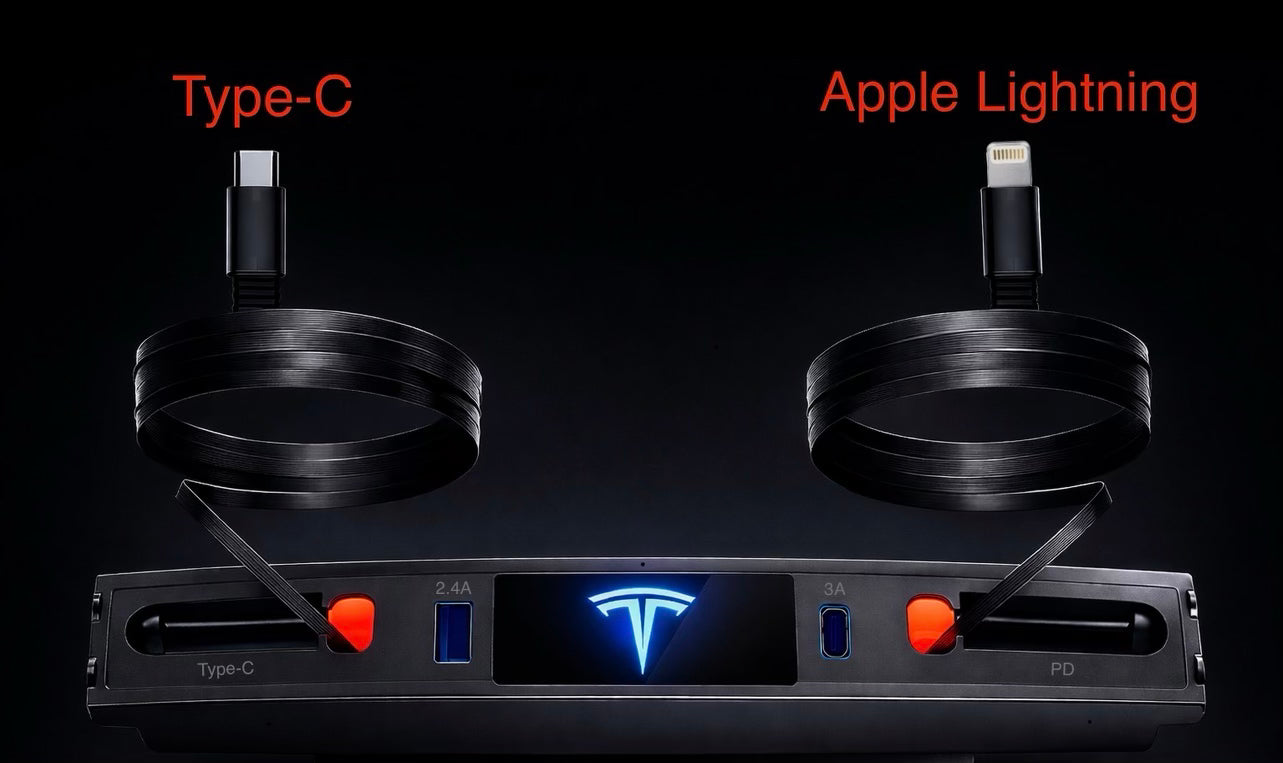 Voltique™ Center Console USB Hub – Model 3 / Model Y Fast Charge