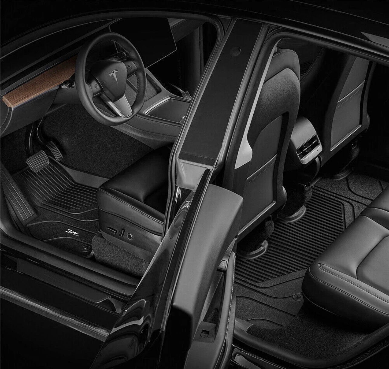 Voltique™ Premium All-Weather Floor Mats for Tesla Model Y (2020–2024)