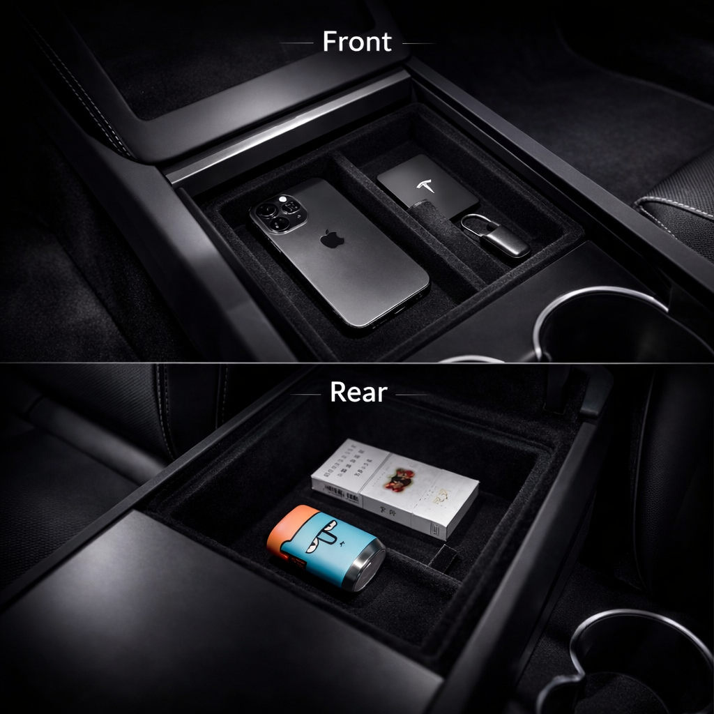 Voltique™ Center Console Storage Insert Set – Model 3 / Model Y