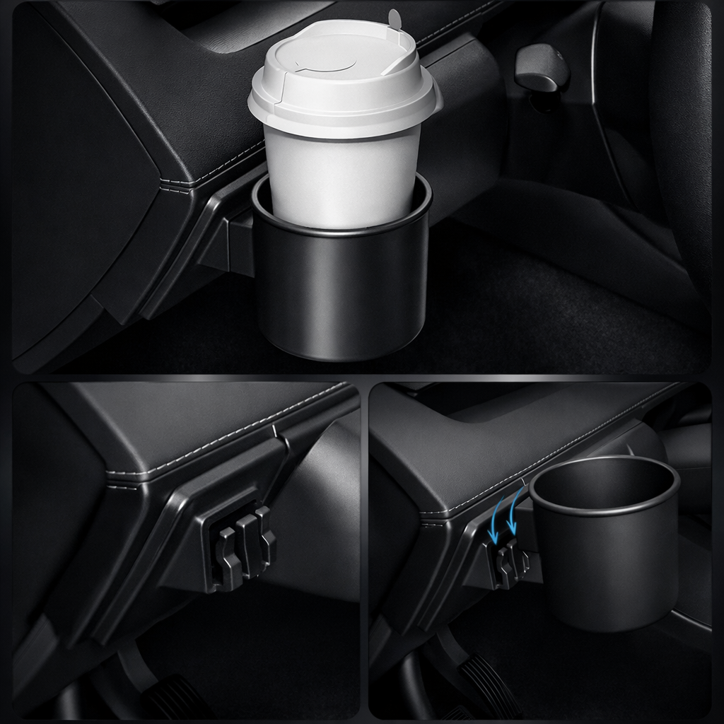 Voltique™ Center Cup Holder Organizer – Model Y Juniper
