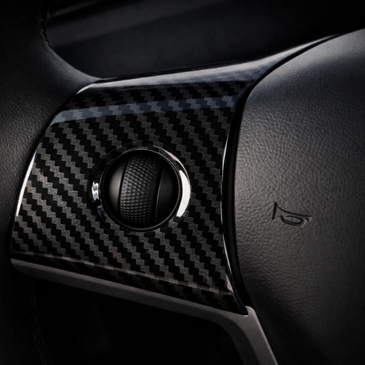Voltique™ Steering Wheel Carbon Fiber Trim Cover – Model 3 / Model Y