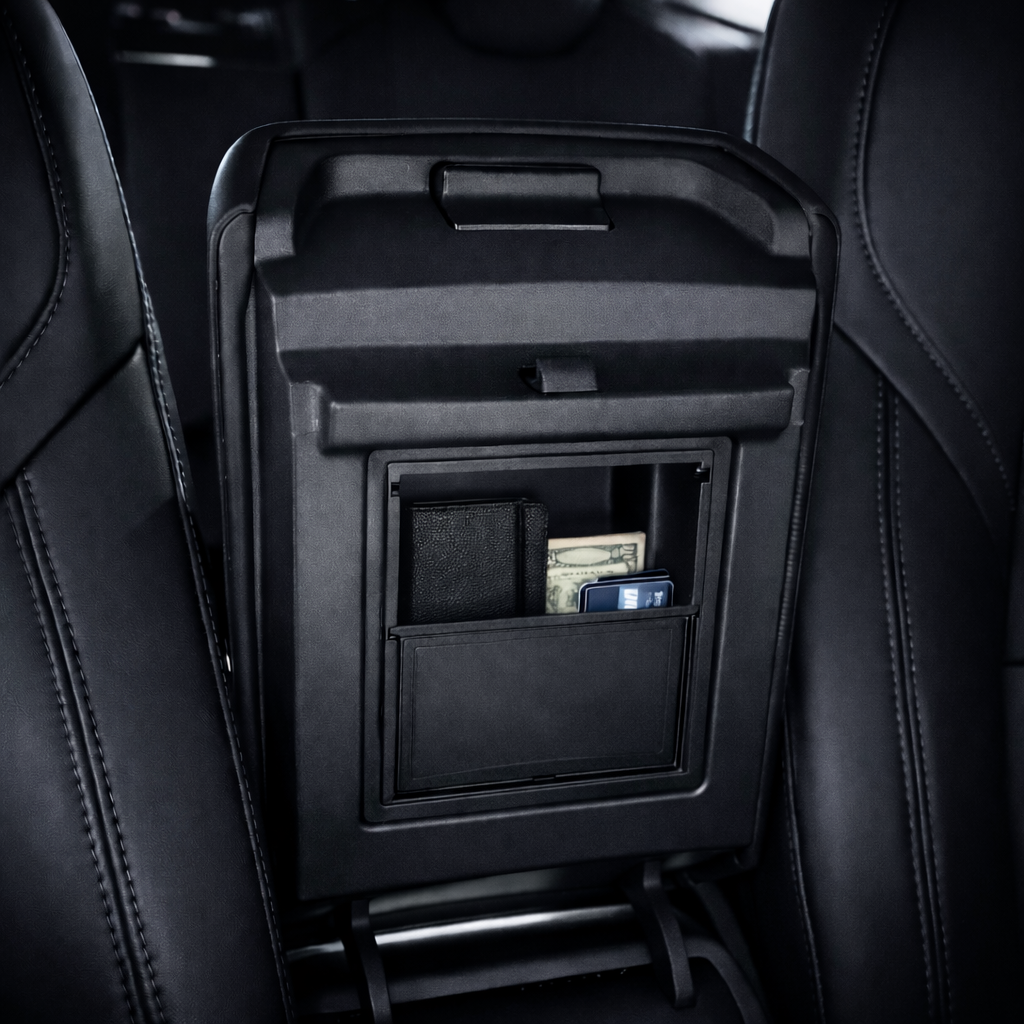 Voltique™ Center Console Storage Box – Model 3 / Model Y Hidden Fit