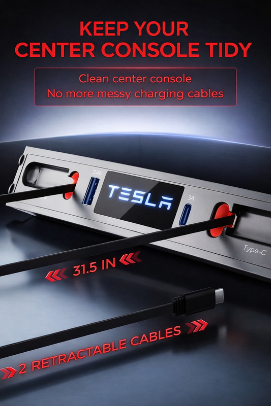 Voltique™ Center Console USB Hub – Model 3 / Model Y Fast Charge