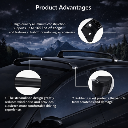 Voltique™ AeroLock Roof Rack Crossbars – Model Y (2020–2024)