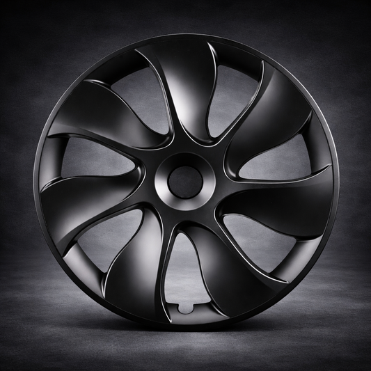 Voltique™ Blade Wheel Covers – Model 3 / Model Y 19" Matte Black (Set of 4)