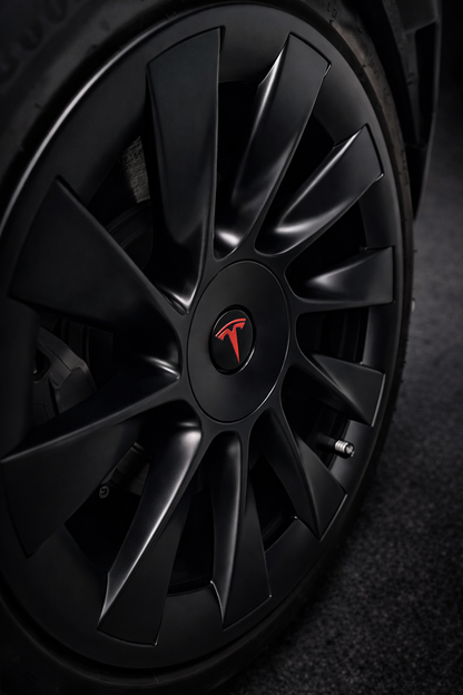 Voltique™ AeroSnap Wheel Covers – Model 3 / Model Y 20" Matte Black (Set of 4)