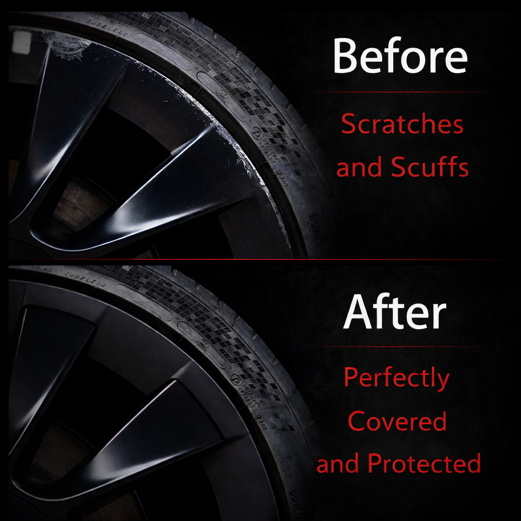 Voltique™ AeroSnap Wheel Covers – Model 3 / Model Y 20" Matte Black (Set of 4)