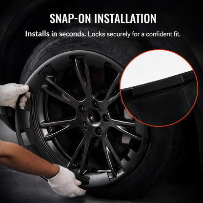 Voltique™ AeroSnap Wheel Covers – Model 3 / Model Y 20" Matte Black (Set of 4)