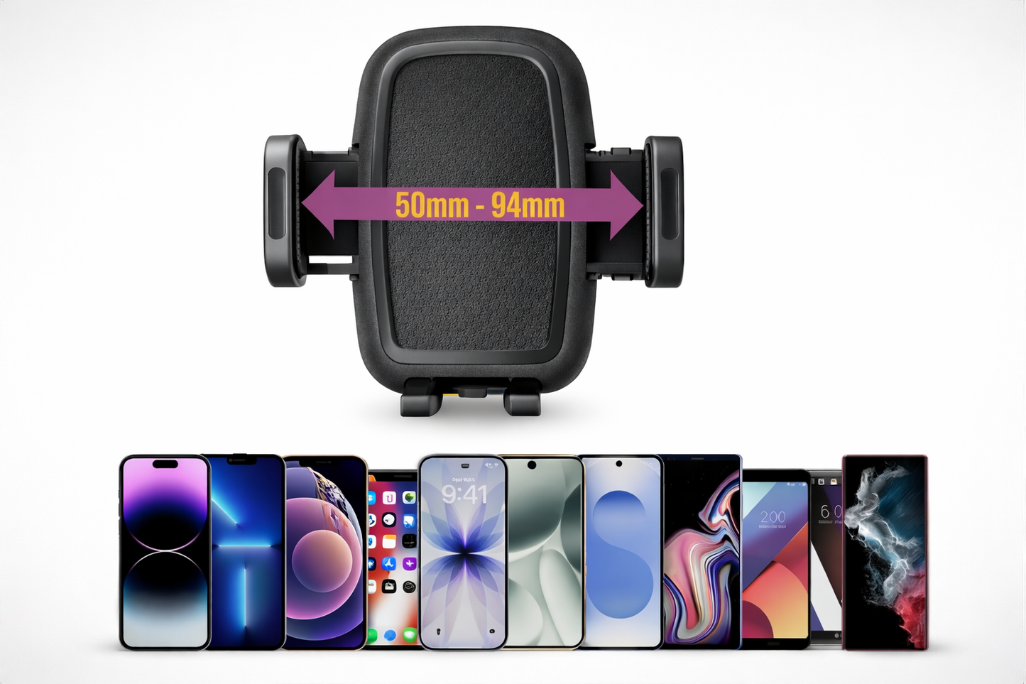 Voltique™ Air Vent Phone Mount for Tesla Model 3 & Model Y (2020–2024) – Secure, No-Slip Fit