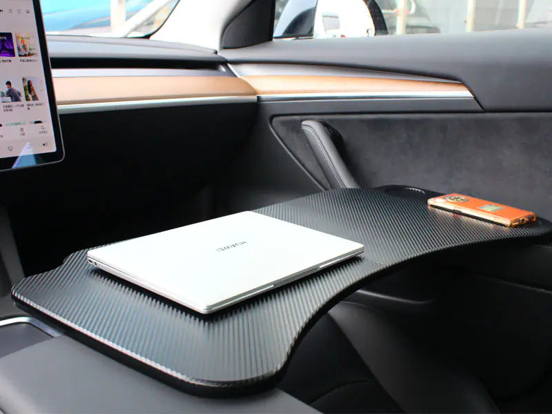 Voltique™ Multifunction Passenger Desk Tray for Tesla Model 3 & Model Y (2020–2024) – Work & Travel Ready